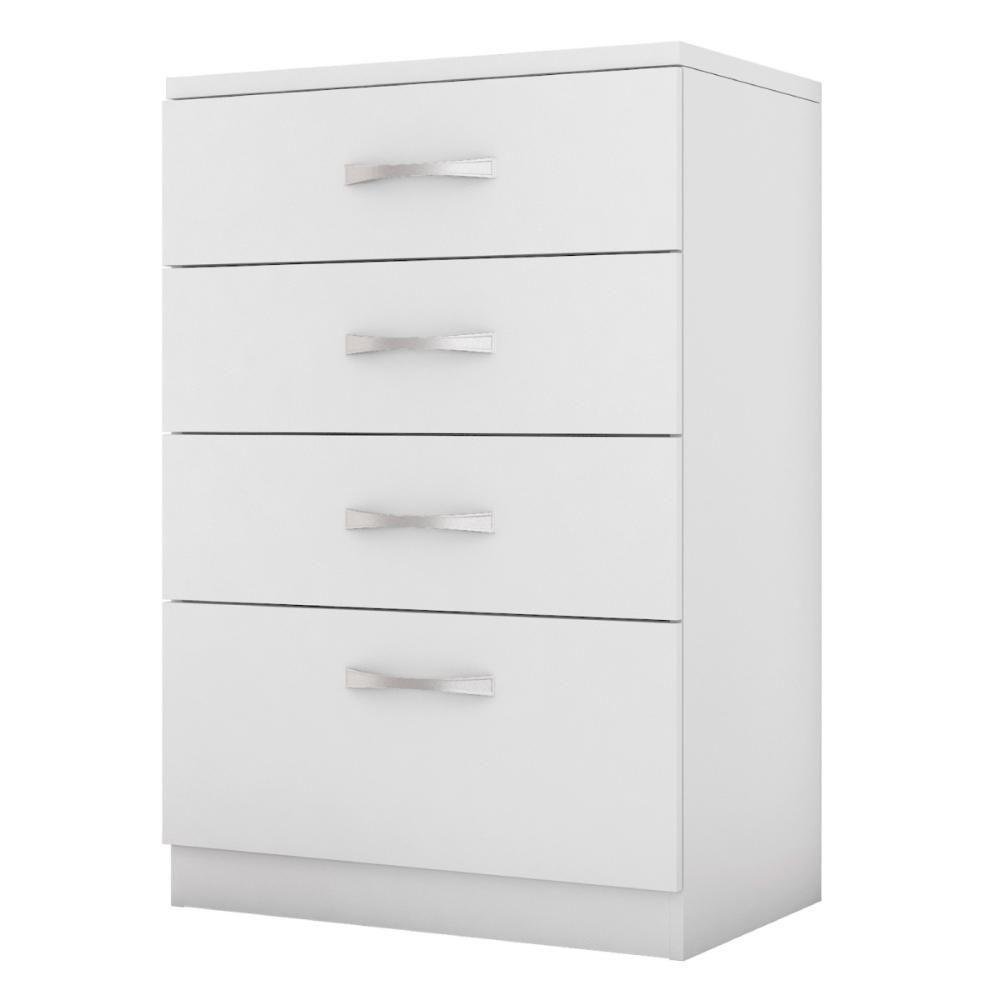 Cômoda 4 Gavetas Estrela - Branco Branco - 8