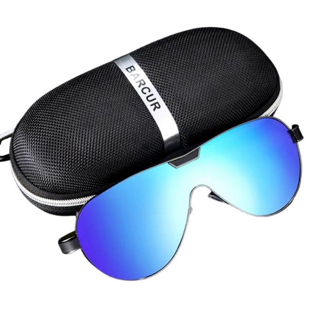 Óculos De Sol Masculino Com Lentes Polarizadas Design Esportivo Azul - 5