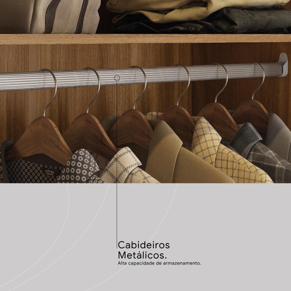 Guarda Roupa Casal 6 Portas E 2 Gavetas Dallas - Amêndola Touch-off White Amêndola Touch-off White - 3