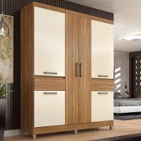 Guarda Roupa Casal 6 Portas E 2 Gavetas Illinois - Amêndola Touch-off White Amêndola Touch-off White - 1