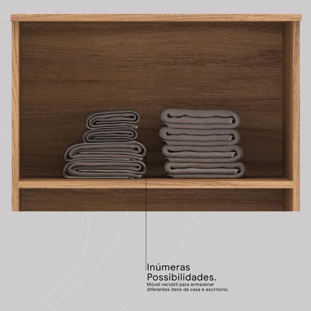 Armário Multiuso Sapateira 2 Portas Boston Amêndola Touch-off White - 6