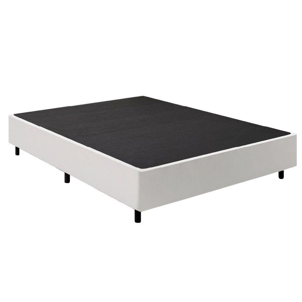 Cama Box Base Casal Queen 1,58m Suede Marsala Branco - 1