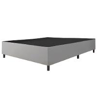 Cama Box Base Casal King 1,93m Suede Marsala Cinza - 1