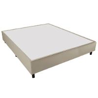 Cama Box Base Casal King 1,93m Suede Marsala Bege - 1