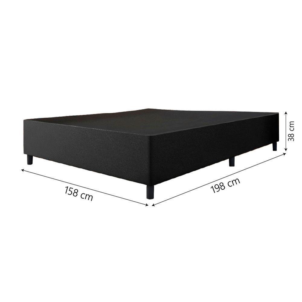 Cama Box Base Casal Queen 1,58m Suede Marsala Preto - 2