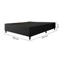 Cama Box Base Casal King 1,93m Suede Marsala Preto - 2