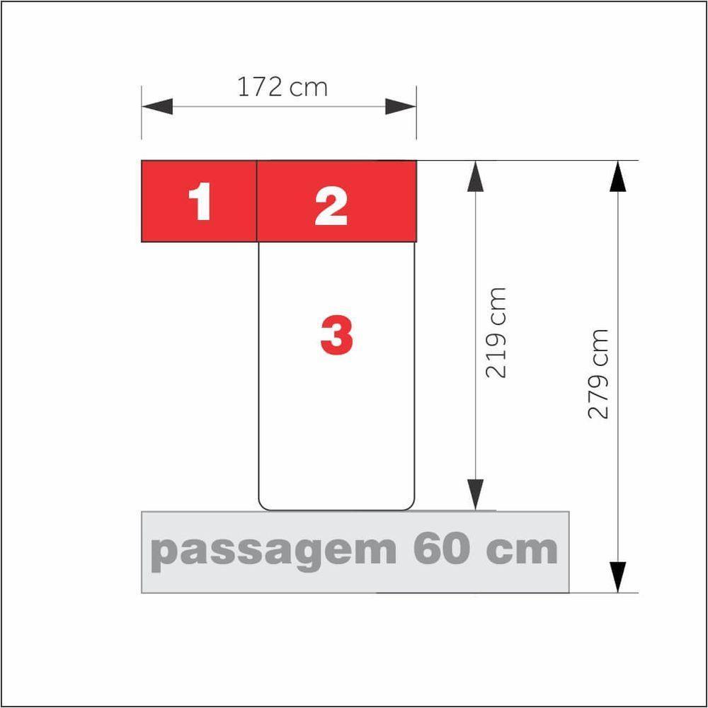 Dormitório De Solteiro Sem Cama 1225s Esquerdo Branco - 3
