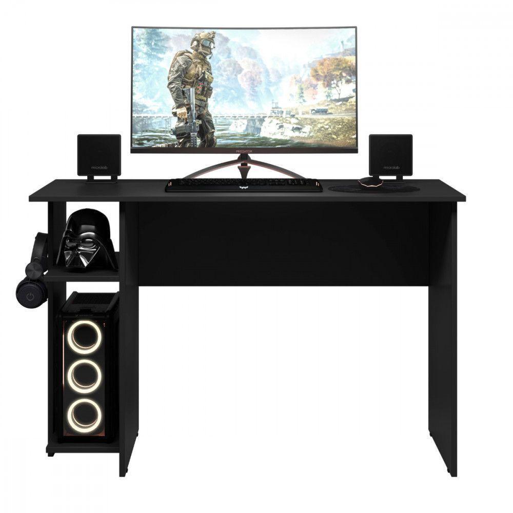 Escrivaninha Para Escritório Ou Gamer Preto Fosco Qmovi - 3