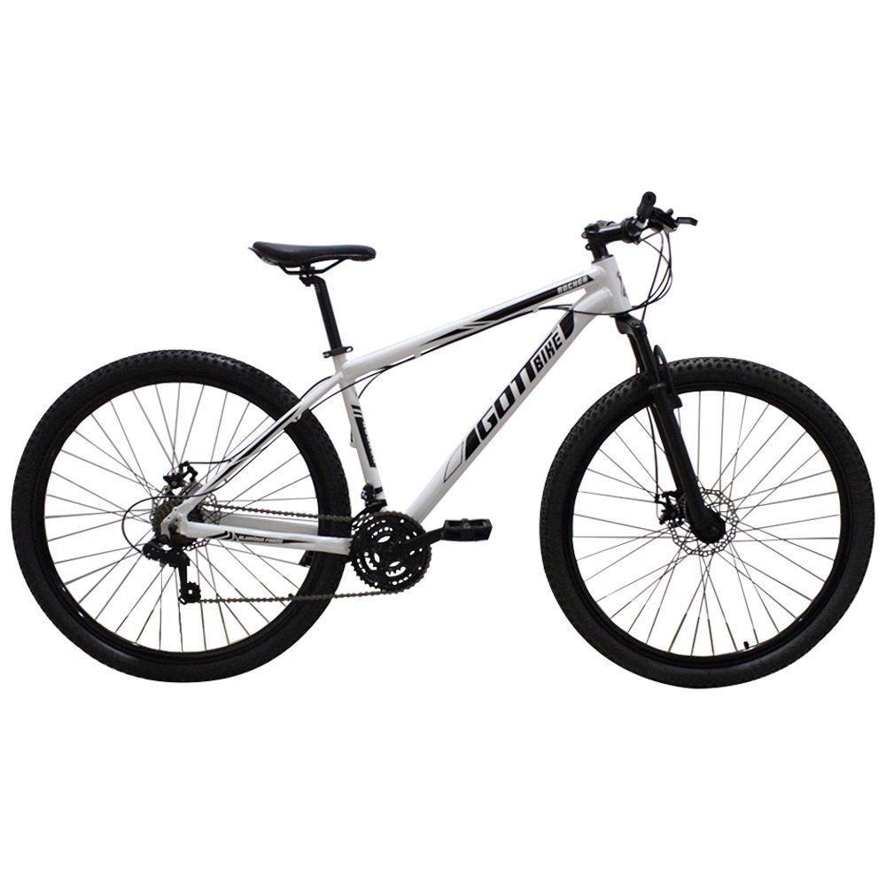 Bicicleta Aro 29 Alumínio Branco E Preto Gott Rocker Freios A Disco Suspensão 21v - 1