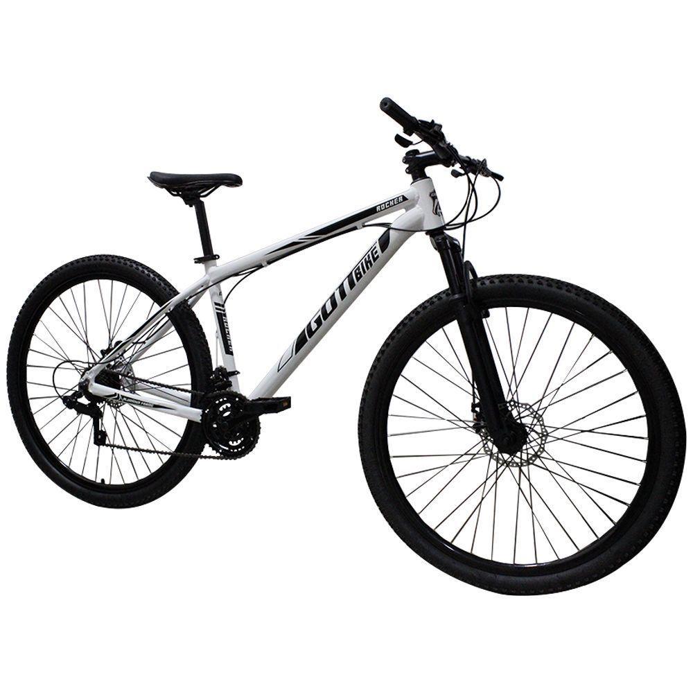 Bicicleta Aro 29 Alumínio Branco E Preto Gott Rocker Freios A Disco Suspensão 21v - 4