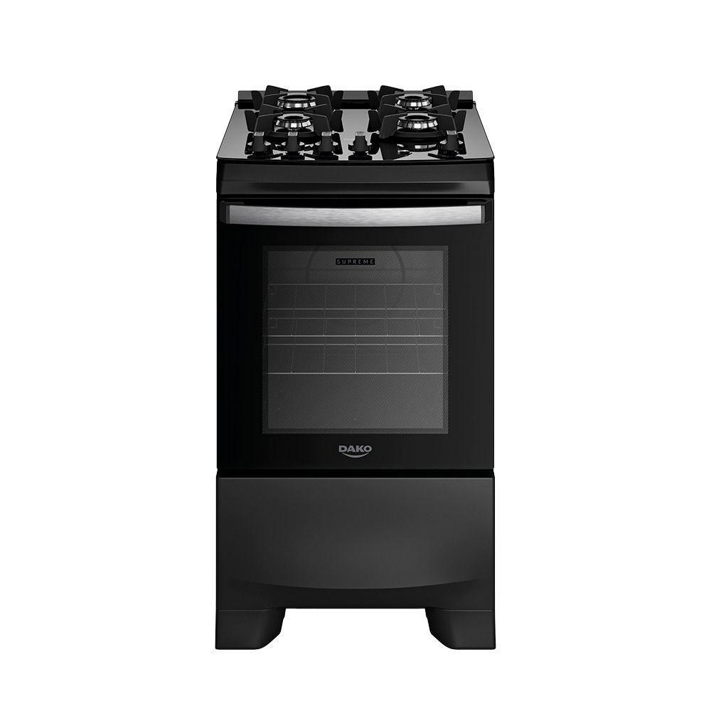 Fogão Dako Supreme Glass 4 Bocas a Gás Acendimento Automático Preto Bivolt - 2