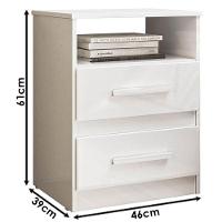 Mesa De Cabeceira Infantil Apolo Branco Flex - Moval - 2