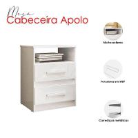 Mesa De Cabeceira Infantil Apolo Branco Flex - Moval - 3