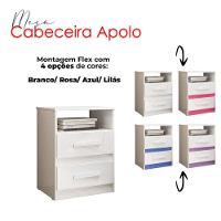 Mesa De Cabeceira Infantil Apolo Branco Flex - Moval