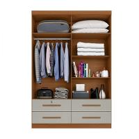 Guarda Roupa Solteiro Maximu 4 Portas Cinamomo Areia Zanzini Cinamomo/areia - 3