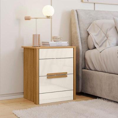 Mesa De Cabeceira Dhara Freijó Off White - Moval