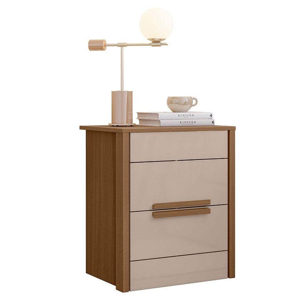 Mesa De Cabeceira Ambiente Dhara Carvalho Fendi - Moval - 4