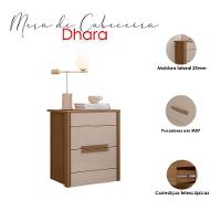 Mesa De Cabeceira Ambiente Dhara Carvalho Fendi - Moval - 3