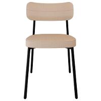 Cadeira De Jantar Estofada Kit 6 Ella M25 Linho Areia - Mpozenato - 6