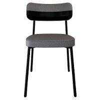 Cadeira De Jantar Estofada Kit 2 Ella M25 Linho Cinza/preto - Mpozenato - 3