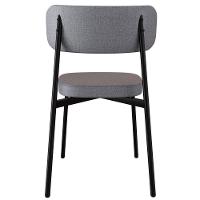 Cadeira De Jantar Estofada Kit 2 Ella M25 Linho Cinza/preto - Mpozenato - 7