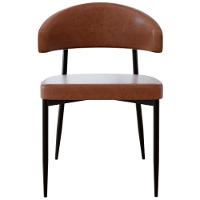 Cadeira De Jantar Estofada Kit 2 Chloe M25 Sintético Whisky - Mpozenato - 5