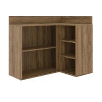 Armario Aéreo De Canto Confort Com Nicho Batrol Cinamomo Com Off White - 2