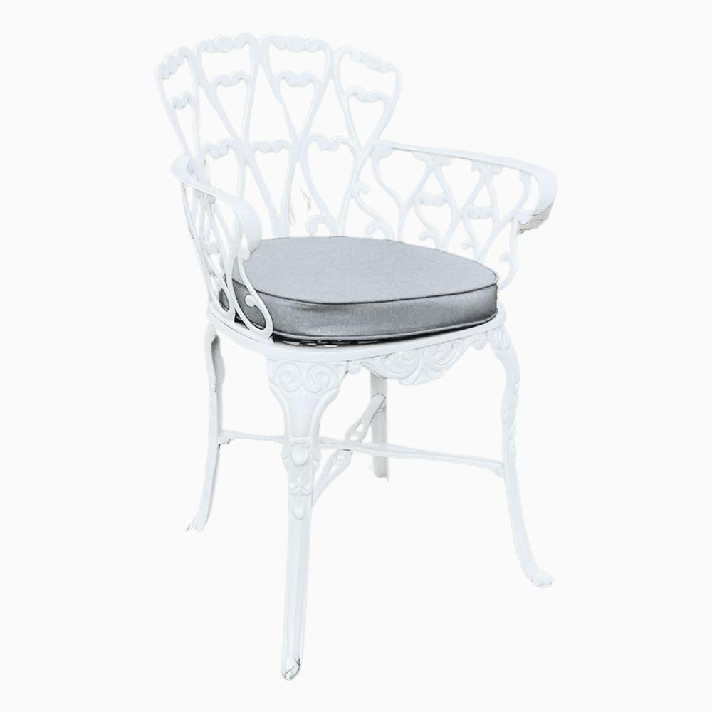 4 Cadeiras Viena Alumínio Mesa área Externa Jardim Varanda Cinza - 4