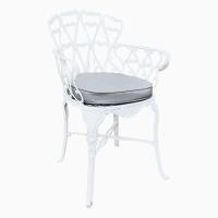 4 Cadeiras Viena Alumínio Mesa área Externa Jardim Varanda Cinza