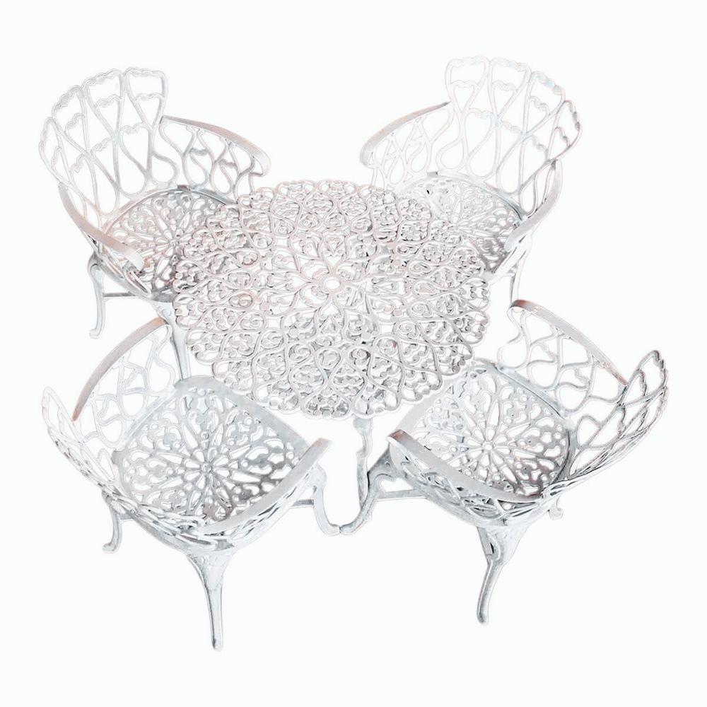 4 Cadeiras Viena Alumínio Mesa área Externa Jardim Varanda Marrom - 3