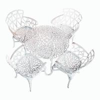 4 Cadeiras Viena Alumínio Mesa área Externa Jardim Varanda Marrom - 3