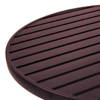 Mesa 90cm Sevilla Ripada Alumínio área Externa Interna Jardim Marrom - 6