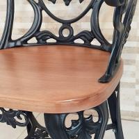 Kit 2 Cadeiras Viena Malbec Para Recepção Jardim Varanda Sacada Hotel + Mesinha Marrom - 3