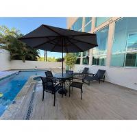 Mesa 90cm Sevilla Ripada Alumínio área Externa Interna Jardim Preto - 2