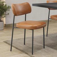 Cadeira De Jantar Estofada Milli A14 Sintético Caramelo - Mpozenato - 2