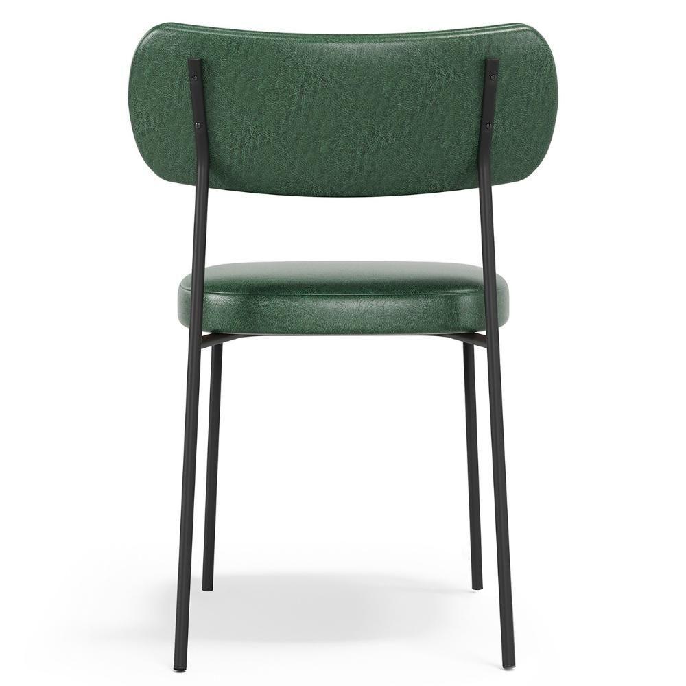 Cadeira De Jantar Estofada Milli A14 Sintético Verde Musgo - Mpozenato - 6