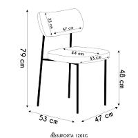 Cadeira De Jantar Estofada Milli A14 Sintético Verde Musgo - Mpozenato