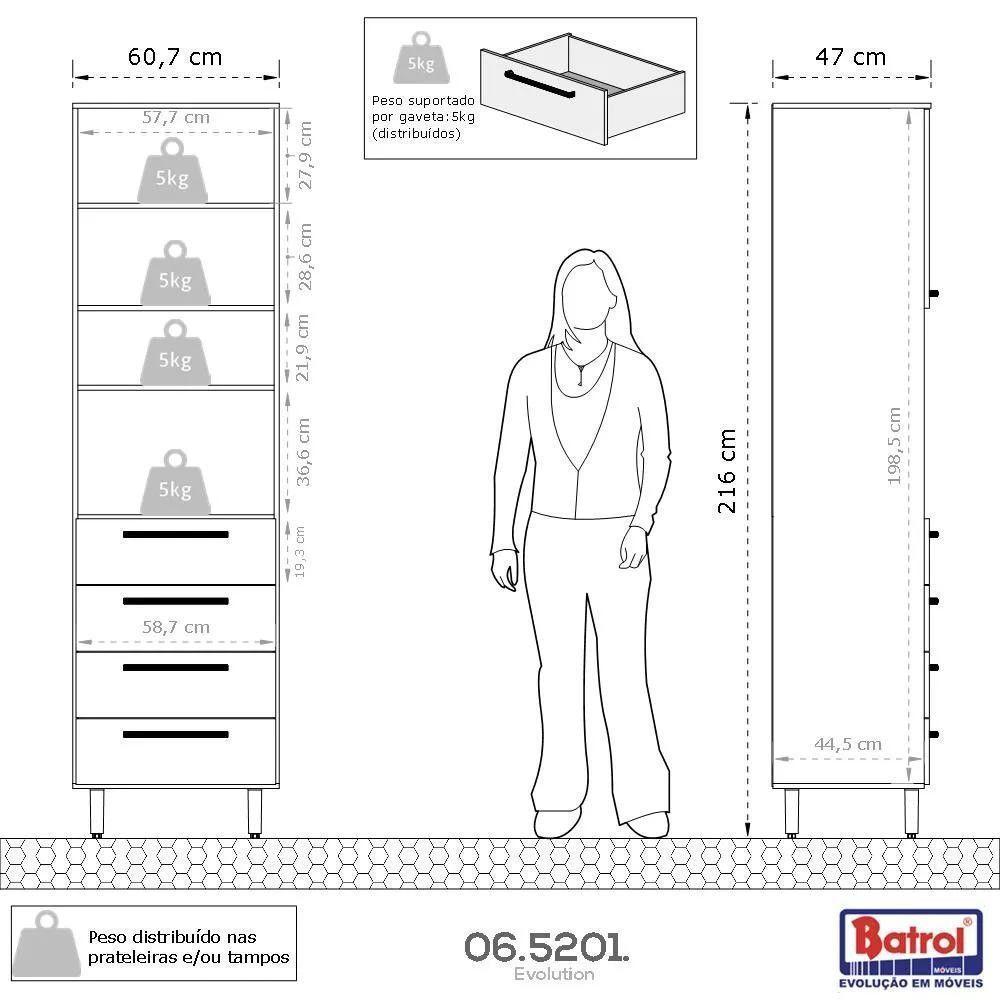 Cozinha Completa 4 Peças Evolution Plus Freijo Com Off White Freijo Com Off White - 4