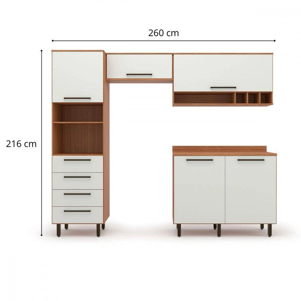Cozinha Completa 4 Peças Evolution Plus Freijo Com Off White Freijo Com Off White - 8