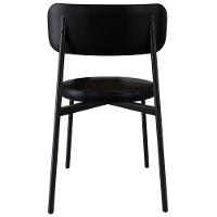 Cadeira De Jantar Estofada Kit 4 Nyka M25 Sintético Preto - Mpozenato - 7