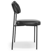 Cadeira De Jantar Estofada Kit 4 Milli A14 Sintético Preto - Mpozenato - 8