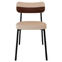 Cadeira De Jantar Estofada Kit 4 Ella M25 Linho Areia/whisky - Mpozenato - 6