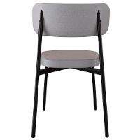 Cadeira De Jantar Estofada Kit 6 Ella M25 Linho Cinza Cl/preto - Mpozenato - 7