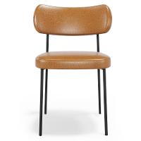 Cadeira De Jantar Estofada Kit 2 Milli A14 Sintético Caramelo - Mpozenato - 6