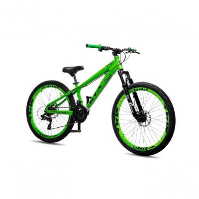 Bicicleta Freeride Krw Aro 26 Freio A Disco 24 Velocidades - Verde/preto - Tu Verde/preto