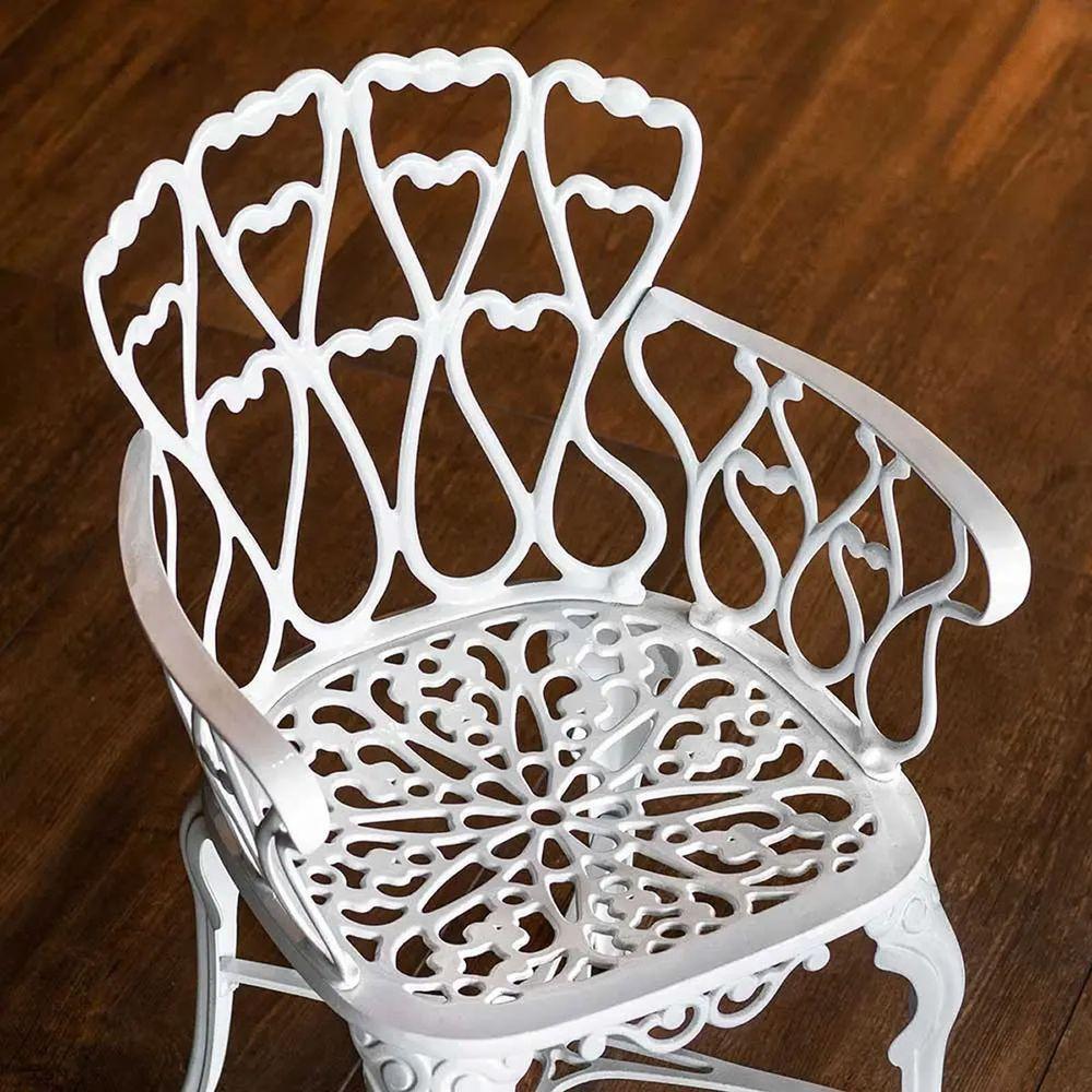 4 Cadeiras Viena Alumínio Mesa área Externa Jardim Varanda Azul Claro - 6