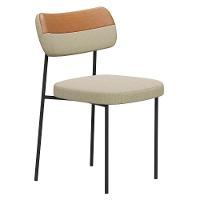 Cadeira De Jantar Estofada Kit 2 Milli A14 Linho Caramelo/areia - Mpozenato - 5