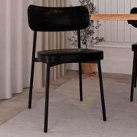 Cadeira De Jantar Estofada Kit 2 Ella M25 Sintético Preto - Mpozenato - 2