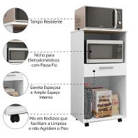 Armário De Cozinha Balcão Multiuso Duplo Forno Duetto Branco Kit's Paraná Branco - 5