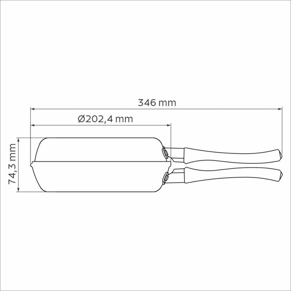 Omeleteira Tramontina Aluminio 20cm Loreto Vermelho - 4